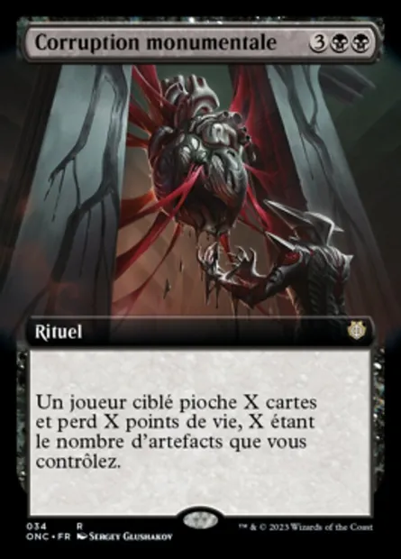 Corruption monumentale, carte Magic ONC 34 — extension Phyrexia: All Will Be One Commander