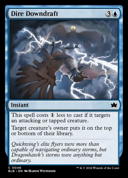 Dire Downdraft, Magic card BLB 46 — Bloomburrow set