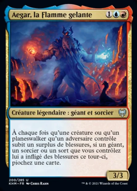 Aegar, la Flamme gelante, carte Magic KHM 200 — extension Kaldheim