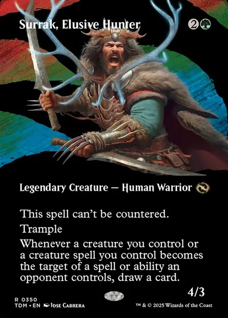 Surrak, Elusive Hunter, Magic card TDM 350 — Tarkir: Dragonstorm set