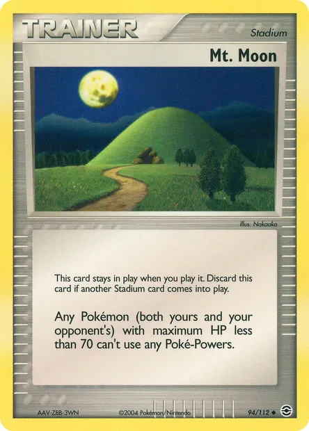 Mt. Moon, Pokémon card RG 94 — FireRed & LeafGreen set