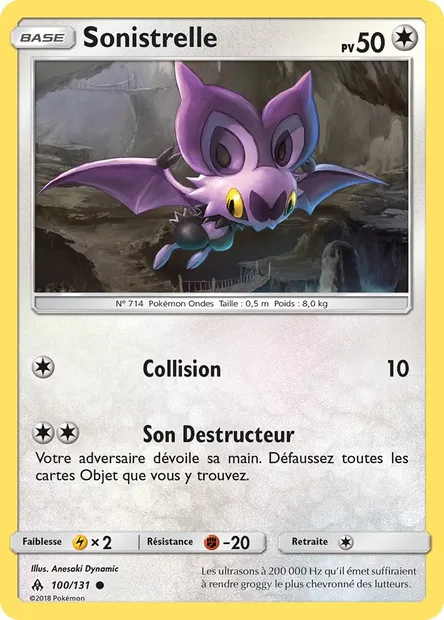 Sonistrelle, carte Pokémon FLI 100 — extension Lumière Interdite