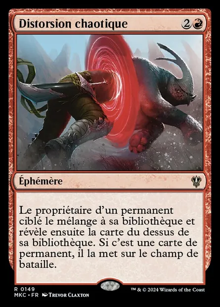 Distorsion chaotique, carte Magic MKC 149 — extension Murders at Karlov Manor Commander
