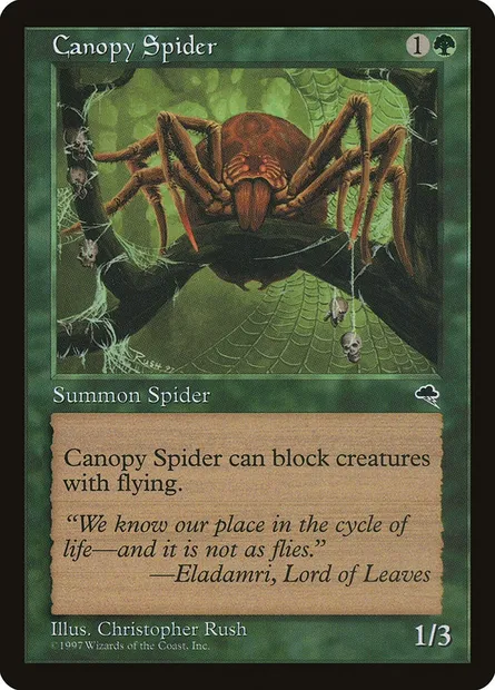 Canopy Spider, Magic card TMP 217 — Tempest set