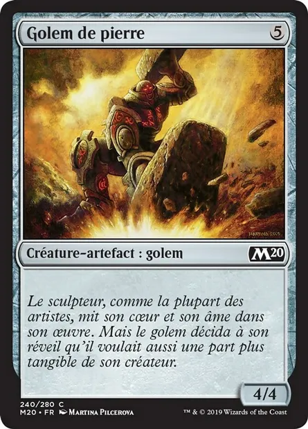 Golem de pierre, carte Magic M20 240 — extension Core Set 2020