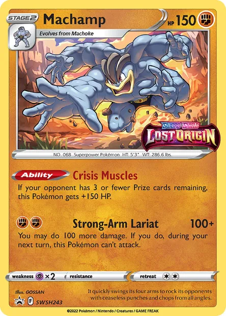 Machamp, Pokémon card SWSH 243 — SWSH Black Star Promos set