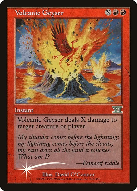 Volcanic Geyser, Magic card FNM 4 — Friday Night Magic 2000 set