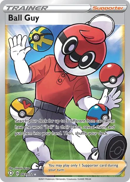 Ball Guy, Pokémon card SHF 65 — Shining Fates set