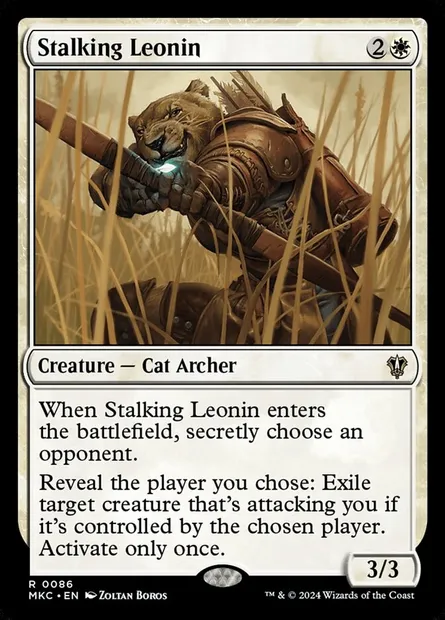 Stalking Leonin, Magic card MKC 86 — Murders at Karlov Manor Commander set