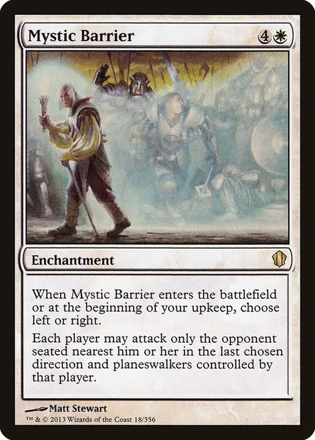 Mystic Barrier, Magic card C13 18 — Commander 2013 set