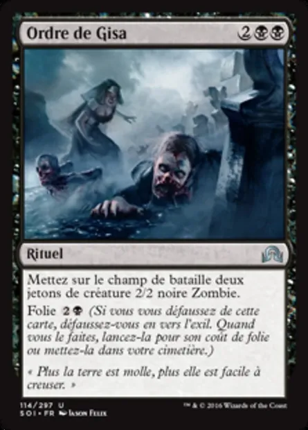 Ordre de Gisa, carte Magic SOI 114 — extension Ténèbres sur Innistrad