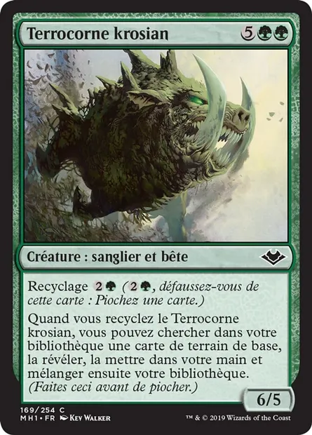 Terrocorne krosian, carte Magic MH1 169 — extension Horizons du Modern