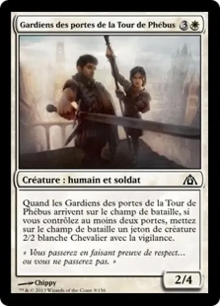 Gardiens des portes de la Tour de Phébus, carte Magic DGM 9 — extension Le labyrinthe du dragon