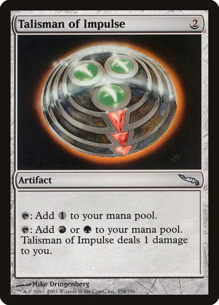 Talisman d'impulsion, carte Magic MRD 254 — extension Mirrodin