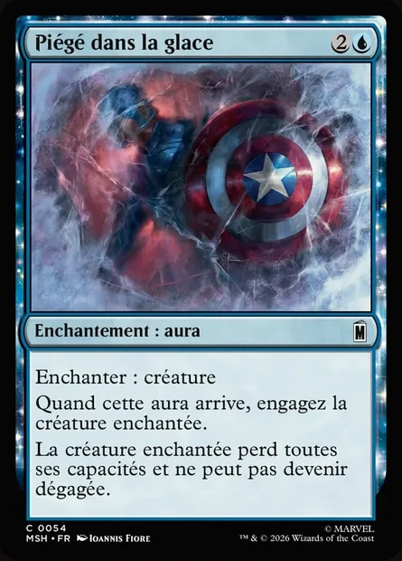 Piégé dans la glace, carte Magic MSH 54 — extension Marvel Super Heroes