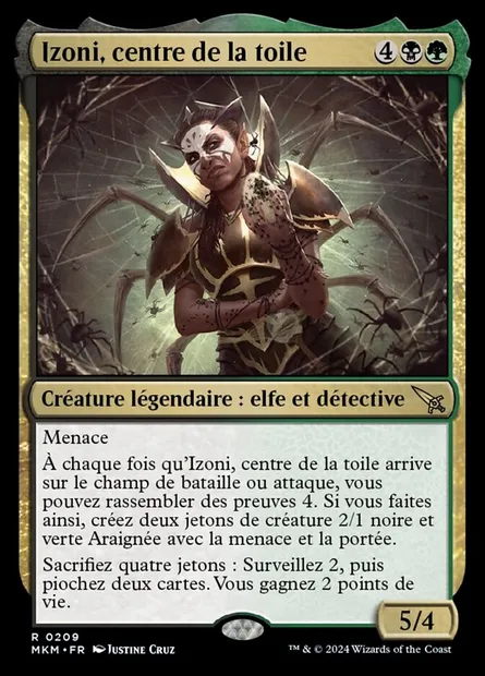 Izoni, centre de la toile, carte Magic MKM 209 — extension Murders at Karlov Manor