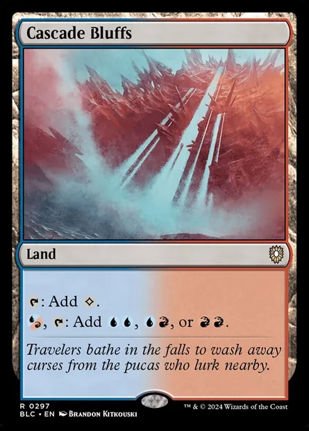 Cascade Bluffs, Magic card BLC 297 — Bloomburrow Commander set