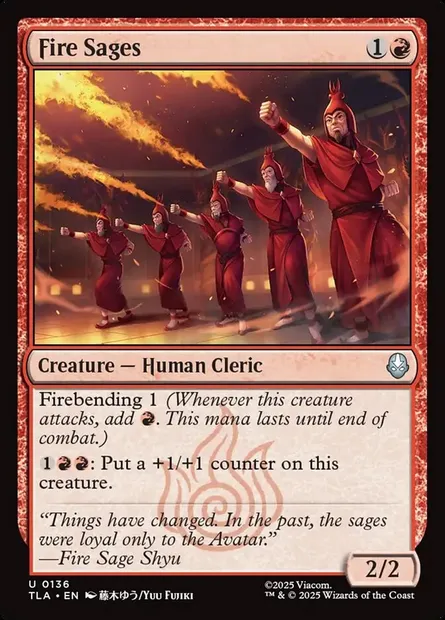 Fire Sages, Magic card TLA 136 — Avatar: The Last Airbender set