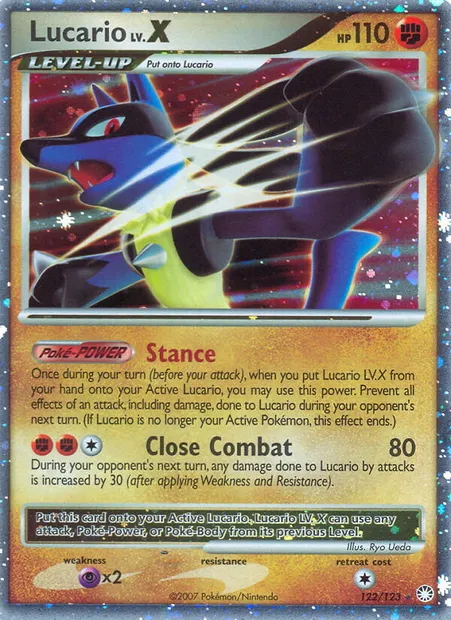 Lucario, Pokémon card MT 122 — Mysterious Treasures set