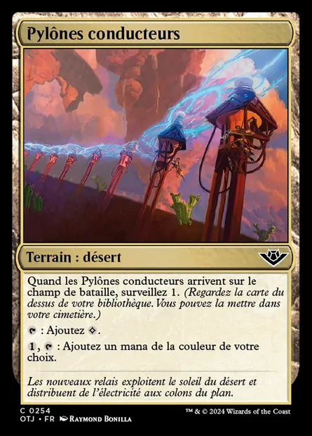 Pylônes conducteurs, carte Magic OTJ 254 — extension Outlaws of Thunder Junction
