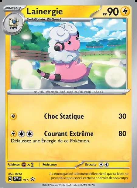 Lainergie, carte Pokémon PR-SV 015 — extension SVP Black Star Promos