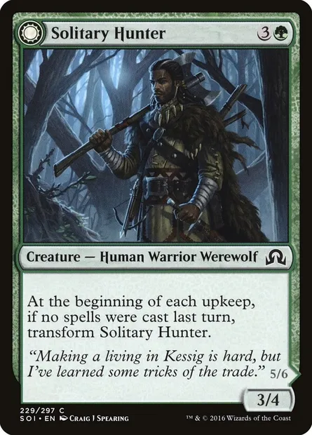 Solitary Hunter // One of the Pack, Magic card SOI 229 — Shadows over Innistrad set