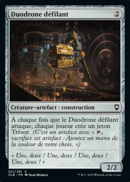 Duodrone défilant, carte Magic CLB 321 — extension Commander Légendes : la bataille de la Porte de Baldur