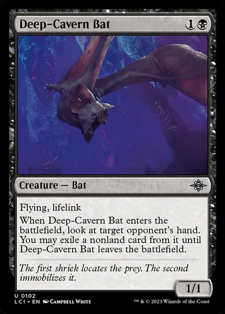 Deep-Cavern Bat, Magic card LCI 102 — The Lost Caverns of Ixalan set