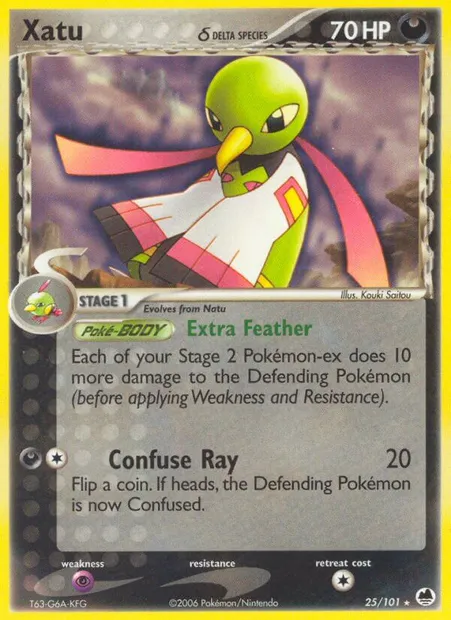Xatu δ, Pokémon card DF 25 — Dragon Frontiers set