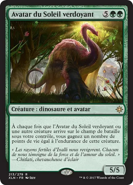 Avatar du Soleil verdoyant, carte Magic XLN 213 — extension Ixalan