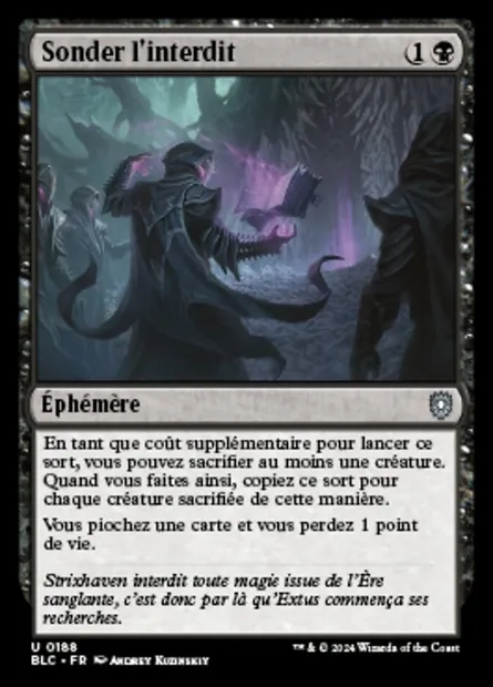 Sonder l'interdit, carte Magic BLC 188 — extension Bloomburrow Commander