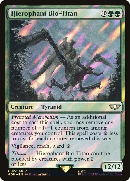 Hierophant Bio-Titan, Magic card 40K 92★ — Warhammer 40,000 Commander set