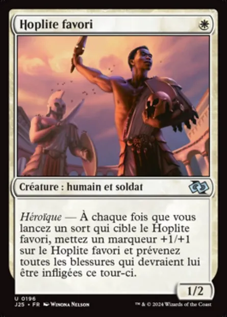 Hoplite favori, carte Magic J25 196 — extension Foundations Jumpstart