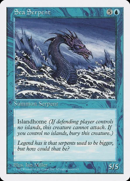 Sea Serpent, Magic card 5ED 118 — Fifth Edition set