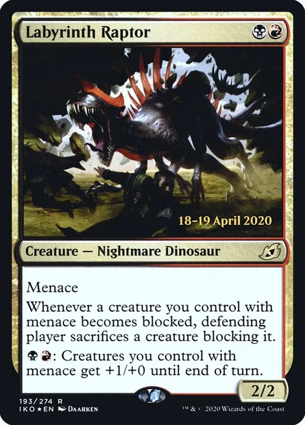 Raptor du labyrinthe, carte Magic PIKO 193s — extension Ikoria: Lair of Behemoths Promos