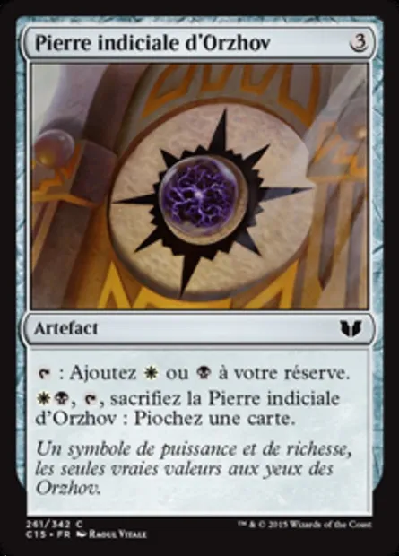 Pierre indiciale d'Orzhov, carte Magic C15 261 — extension Commander 2015