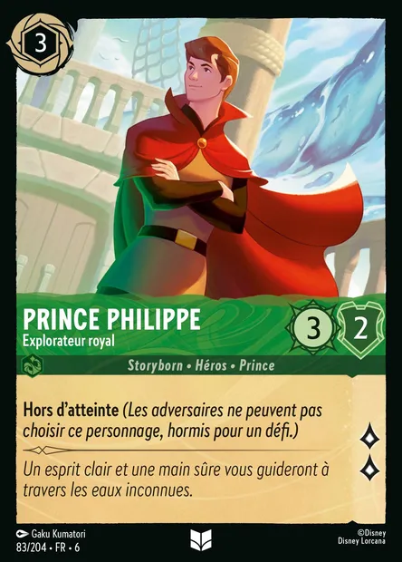 Prince Philippe - Explorateur royal, carte Disney Lorcana CH6-083 — extension La Mer Azurite
