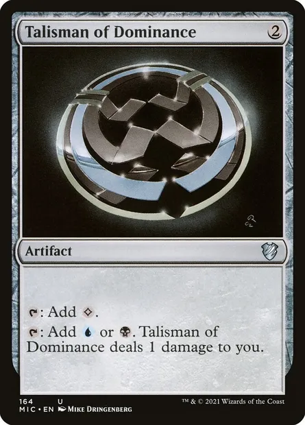 Talisman of Dominance, Magic card MIC 164 — Midnight Hunt Commander set
