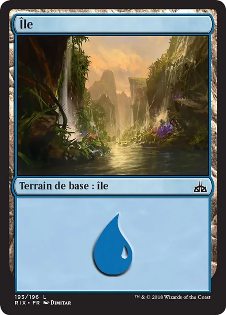 Île, carte Magic RIX 193 — extension Les combattants d'Ixalan