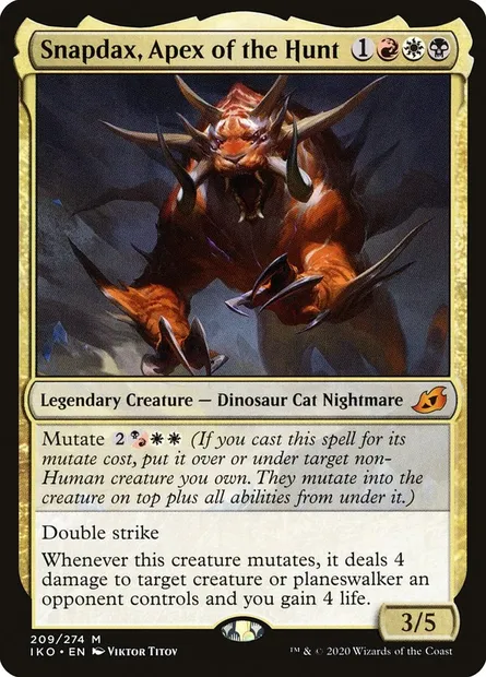 Snapdax, Apex of the Hunt, Magic card IKO 209 — Ikoria: Lair of Behemoths set