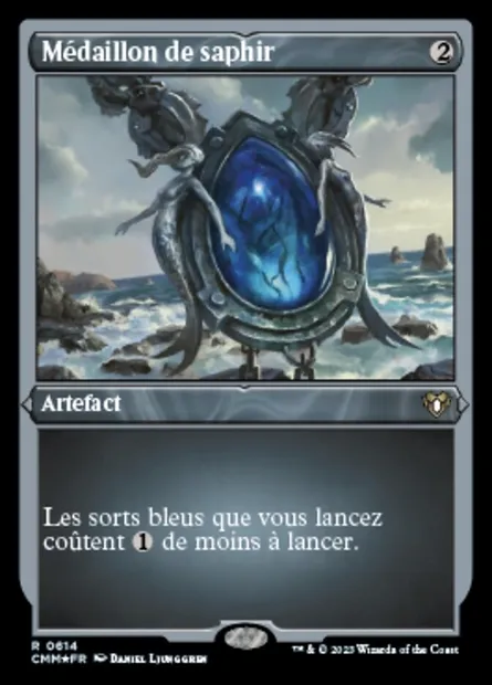 Médaillon de saphir, carte Magic CMM 614 — extension Commander Masters