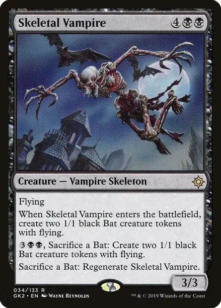 Skeletal Vampire, Magic card GK2 34 — RNA Guild Kit set