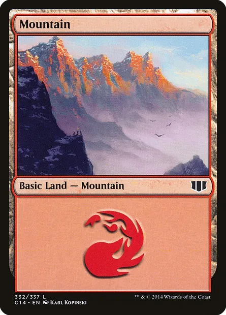 Mountain, Magic card C14 332 — Commander 2014 set