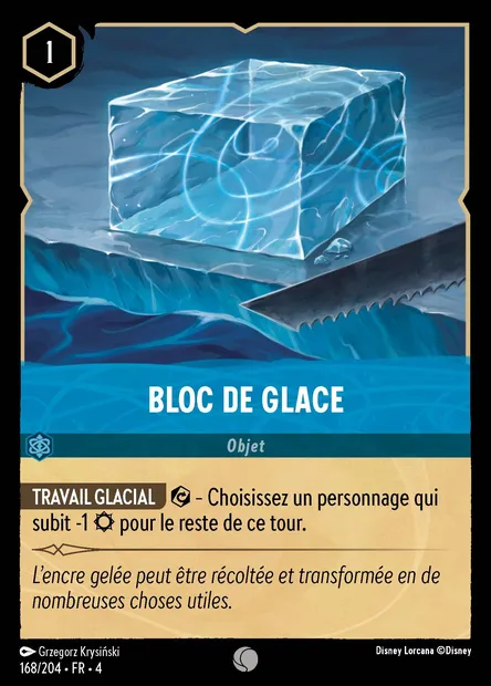 Bloc de Glace, carte Disney Lorcana CH4-168 — extension Le Retour d'Ursula