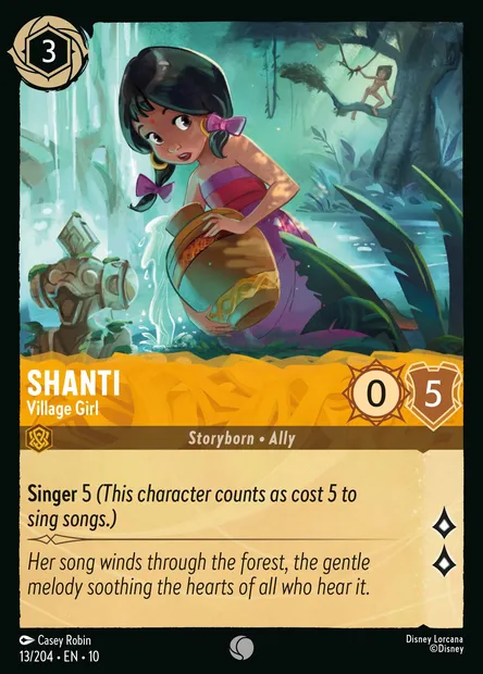 Shanti - Village Girl, Disney Lorcana card CH10-013 — Whispers in the Well set