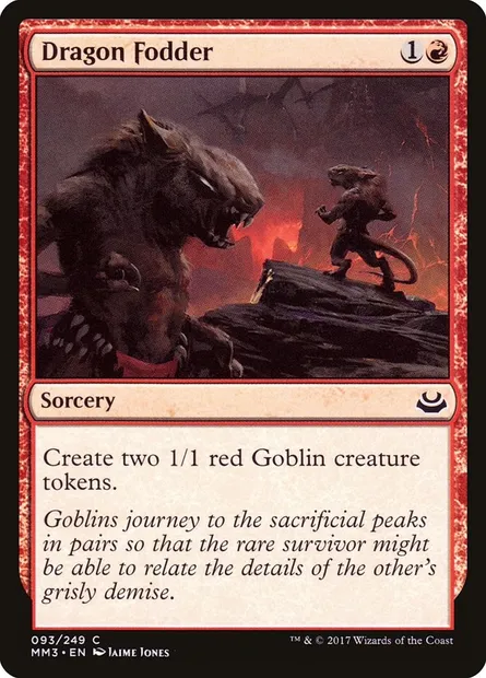Dragon Fodder, Magic card MM3 93 — Modern Masters 2017 set