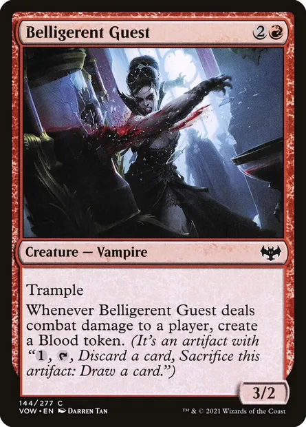 Belligerent Guest, Magic card VOW 144 — Innistrad: Crimson Vow set