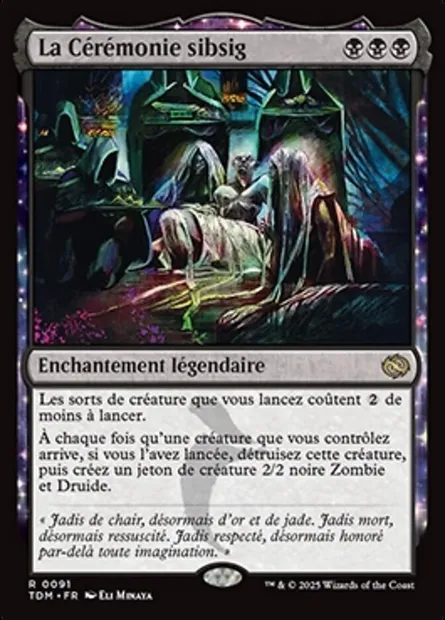 La Cérémonie sibsig, carte Magic TDM 91 — extension Tarkir: Dragonstorm