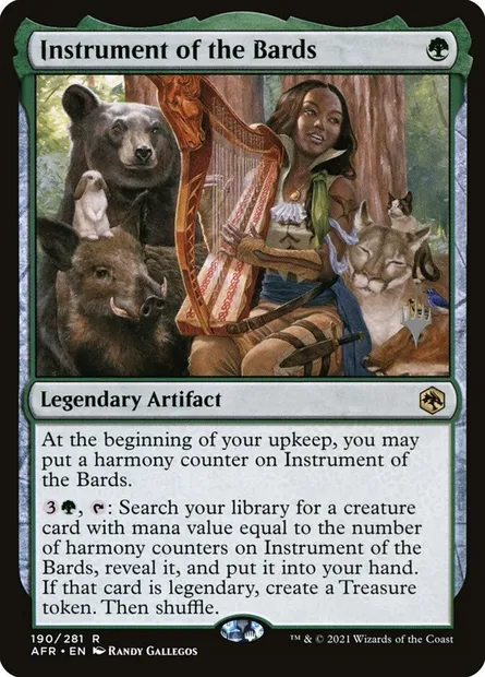 Instrument of the Bards, Magic card PAFR 190p — Adventures in the Forgotten Realms Promos set