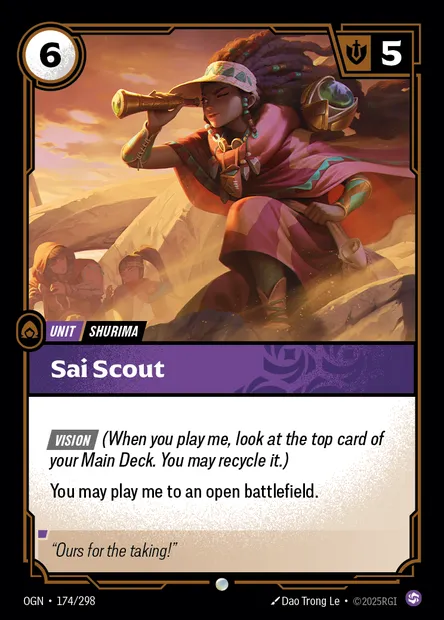 Sai Scout, carte Riftbound OGN 174 — extension Origins